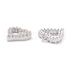 Rack Plating Brass Micro Pave Cubic Zirconia Charms ZIRC-C026-08P-2
