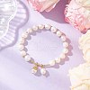 Natural Cultured Freshwater Pearl Beaded Charm Bracelets for Women BJEW-JB11954-1