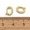 Brass Micro Pave Cubic Zirconia Fold Over Clasps KK-H487-10G-3