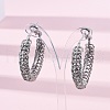 Brass Hoop Earrings EJEW-R025-31P-3