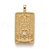 Brass Micro Pave Clear Cubic Zirconia Pendants ZIRC-Z004-01D-1