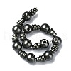 Shell Pearl 3-Hole Guru Beads Strands G-K149-53C-2