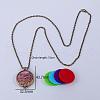 Alloy Heart Flower Hollow Diffuser Locket Pendant Necklaces with Colorful Plush Aromatherapy Pad Inside GA8791-4