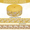 FINGERINSPIRE 10 Yards Ethnic Style Embroidery Polyester Ribbons OCOR-FG0002-24B-2