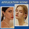 SUNNYCLUE 12Pcs Brass Micro Pave Clear Cubic Zirconia Hoop Earring Findings ZIRC-SC0001-28-5