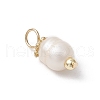 Natural Cultured Freshwater Pearl Rice Pendants PALLOY-JF03919-02-4