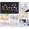 Brass Clip-on Earrings Findings KK-TA0007-66-13