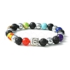 5Pcs 5 Style Natural & Synthetic Mixed Stone Beaded Stretch Bracelets Set BJEW-JB09636-2