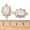 Natural Quartz Crystal Faceted Oval Connector Charms G-G181-06G-08-3