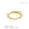 Fashionable Stainless Steel Herringbone & Curb Chains Double Layer Bracelets TF4640-2-4
