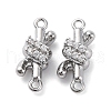 Brass Rhinestone Pendants KK-E793-21P-1