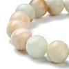 Natural Amazonite Beaded Stretch Bracelets BJEW-D446-D-31-3