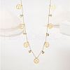 Stainless Steel Clover Bib Necklace QC7472-1-1