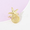 Ocean Theme Brass Cuff Rings RJEW-C135-01G-12-1