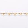 Handmade Ion Plating(IP) 304 Stainless Steel Bar Link Chains STAS-G038-10G-1