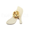 High-heel Shoe Zinc Alloy Enamel Pin Brooch JEWB-C028-03H-G-2