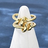 Brass Adjustable Cuff Rings for Women RJEW-C129-03G-2