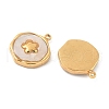 304 Stainless Steel Pave Natural Shell Pendants STAS-F319-02C-G02-2