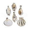 (Defective Closeout Sale: Loop Paint Peeling) Electroplate Acrylic Pendants OACR-XCP0001-10-1