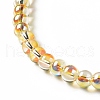 Transparent Electroplate Glass Beads Strands X-EGLA-I015-01D-4