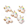 Opaque Resin Unicorn Pendants RESI-G040-A04-1