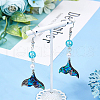 BENECREAT Assembled Acrylic & Printed Natural Freshwater Shell Pendants FIND-BC0001-50-5
