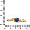 Natural Dyed Lapis Lazuli with Brass Fold Over Clasps G-G141-03G-18-3