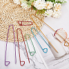 6Pcs 6 Style Spray Painted Aluminum Locking Stitch Marker AJEW-WH0419-51-4