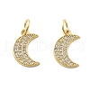 Brass Micro Pave Cubic Zirconia Charms KK-C092-23C-G-1