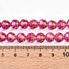 Baking Paint Transparent Glass Beads Strands X-DGLA-A035-T8mm-A03-5