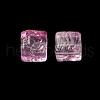 Spray Painted Transparent Glass Beads GLAA-D006-04-4