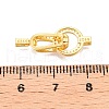 925 Sterling Silver Micro Pave Clear Cubic Zirconia Fold Over Clasps STER-T007-111G-3