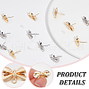 Unicraftale 12Pcs 2 Colors Brass Stud Earring Findings KK-UN0001-95-5