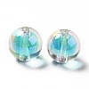 Two Tone UV Plating Rainbow Iridescent Acrylic Beads TACR-D010-03A-02-2