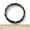 Natural Tiger Eye Bead Stretch Bracelets for Women Men BJEW-C097-02B-5
