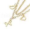 304 Stainless Steel Double Chains Multi-strand Bracelets BJEW-C019-04G-4
