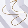 304 Stainless Steel Mesh Chain Necklaces for Women Men NJEW-P321-01G-3