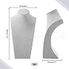 Fiberboard & Flannel Neckleces Display Stands ODIS-WH0061-38A-2