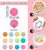  72Pcs 12 Colors Luminous Round Food Grade Silicone Focal Beads SIL-TA0001-37-4
