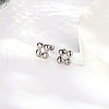 304 Stainless Steel Stud Earrings for Women FU8032-2-2