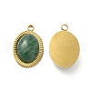 Natural African Jade Oval Charms STAS-J401-VC669-2