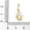 Brass Enamel Charms KK-U062-39G-3