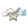 26Pcs Transparent Epoxy Resin & Transparent Acrylic & Faux Suede Tassel Keychain KEYC-JKC01202-18-3