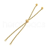 Adjustable 304 Stainless Steel Box Chain Slider Bracelet Making MAK-L038-001G-05-1