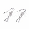 Anti-Tarnish Rhodium Plated 925 Sterling Silver Earring Findings STER-F048-41P-1