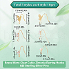 SUNNYCLUE 30Pcs 3 Style Brass Micro Clear Cubic Zirconia Earring Hooks FIND-SC0008-30-2