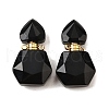 Natural Obsidian Perfume Bottle Pendants G-L623-12G-06-1