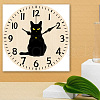 MDF Printed Wall Clock HJEW-WH0058-022-5