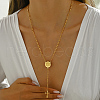 Vintage Stainless Steel Rosary Bead Necklaces CZ7871-1-1