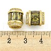 Rack Plating Brass Micro Pave Cubic Zirconia European Beads KK-F089-31G-05-3